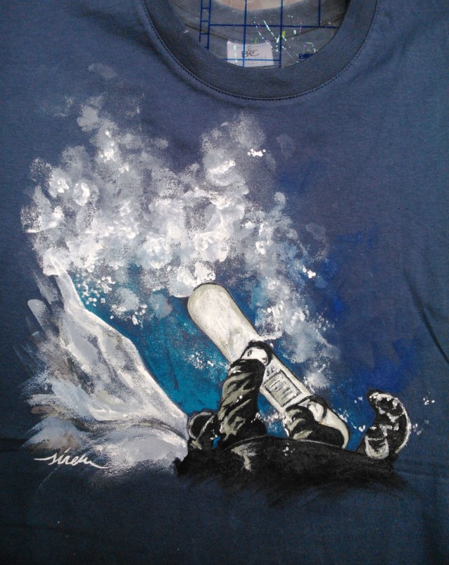 snow_sirem_camiseta pintada a mano